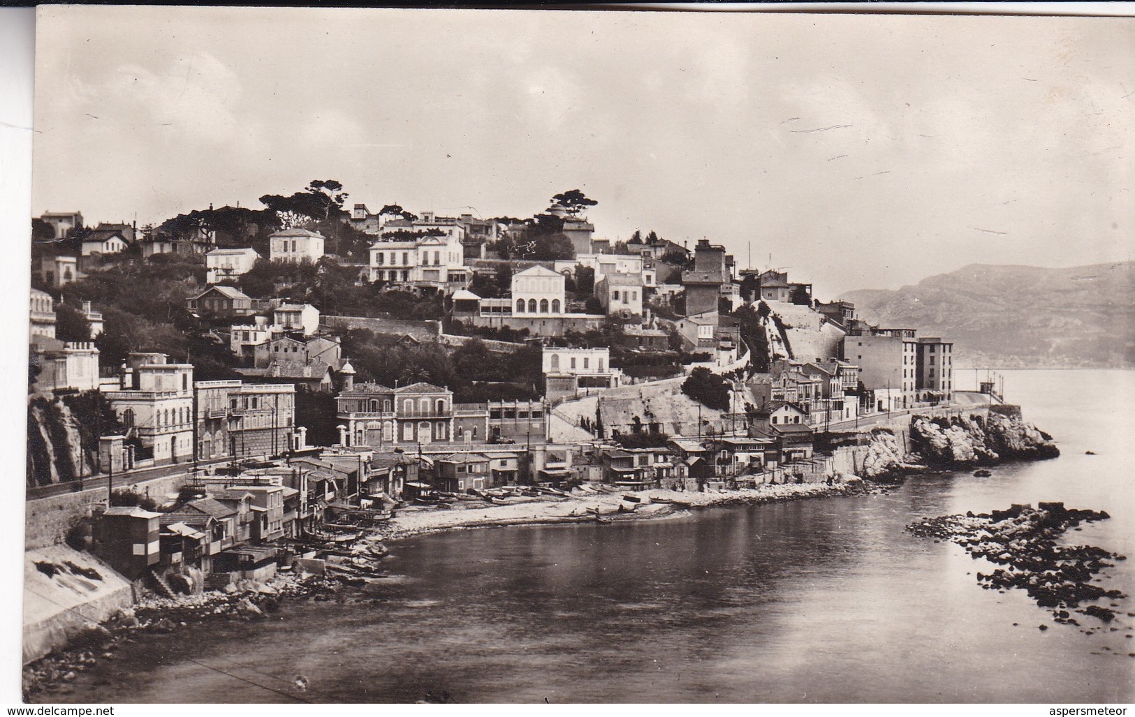 MARSEILLE-PROMANADE DE LA CORNICHE, LE QUARTIER DU PROPHETE. LA CIGOGNE EDIT. CPA CIRCA 1950 - BLEUP - Endoume, Roucas, Corniche, Playas