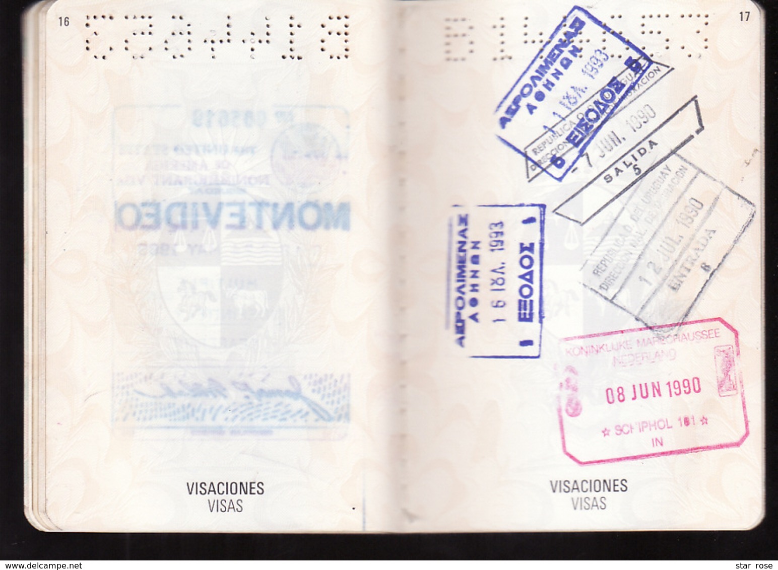 PASSPORT - PASSEPORT - PASAPORTE- PASSAPORTO - URUGUAY  - VISAS / TURKEY /EEUU
