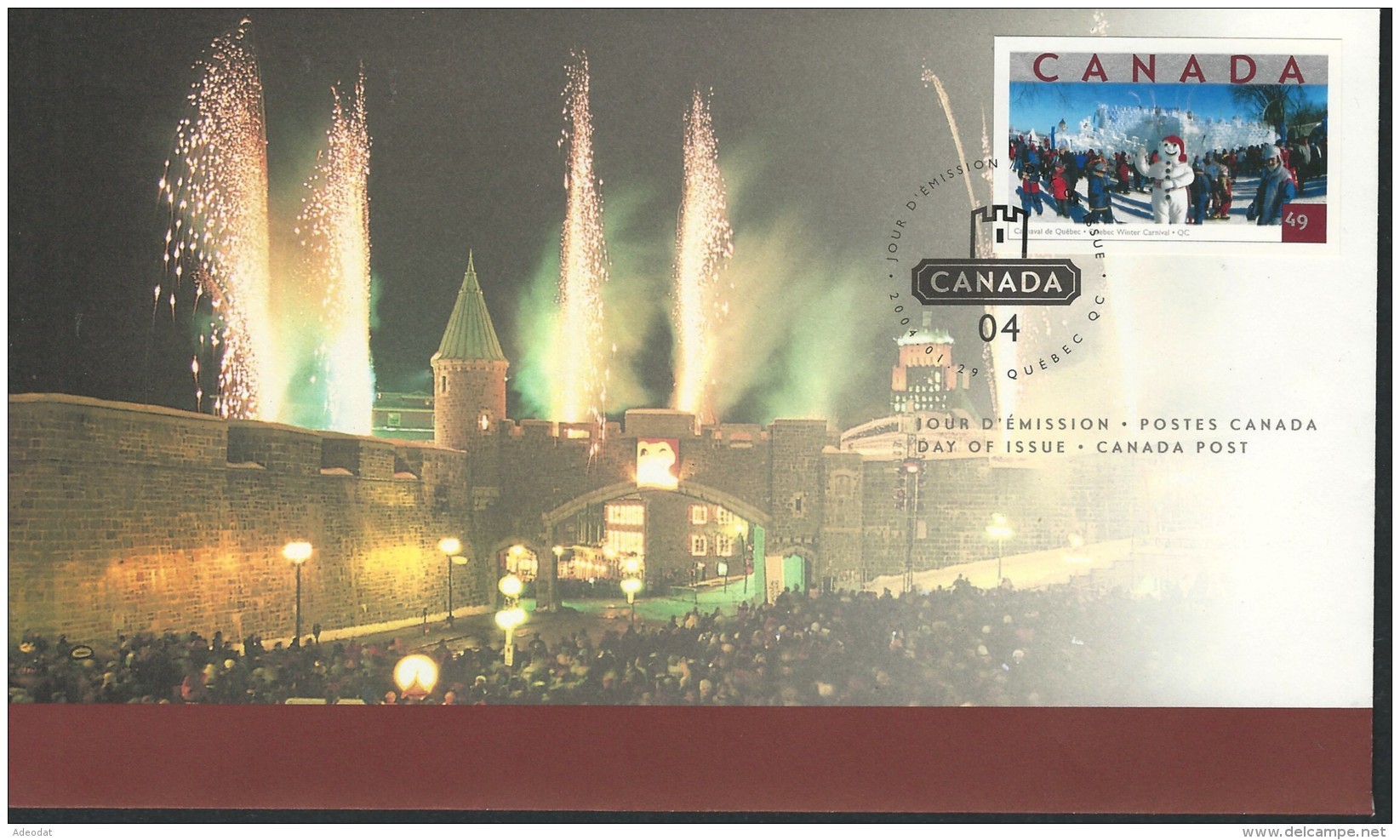 CANADA 2004 SCOTT 2019 FDC VALUE US $2.25 - 2001-2010