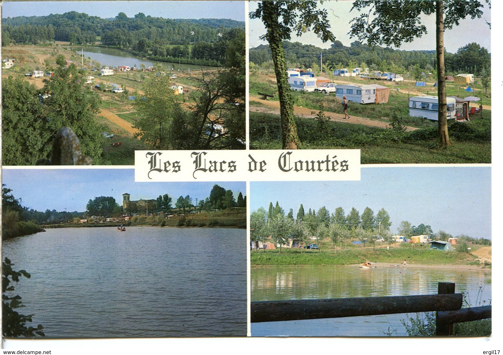 32240 ESTANG - Camping Caravaning Des Lacs De Courtès - Carte Publicitaire De L'établissement - Autres & Non Classés