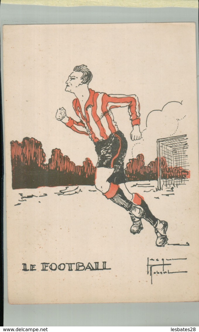 SPORTS- Sport LE FOOTBALL  Illustrateur Jacques Robert -Edit  Comité Nationnal Des U. C. J. G. .AVRIL 001 2019  189 - Robert