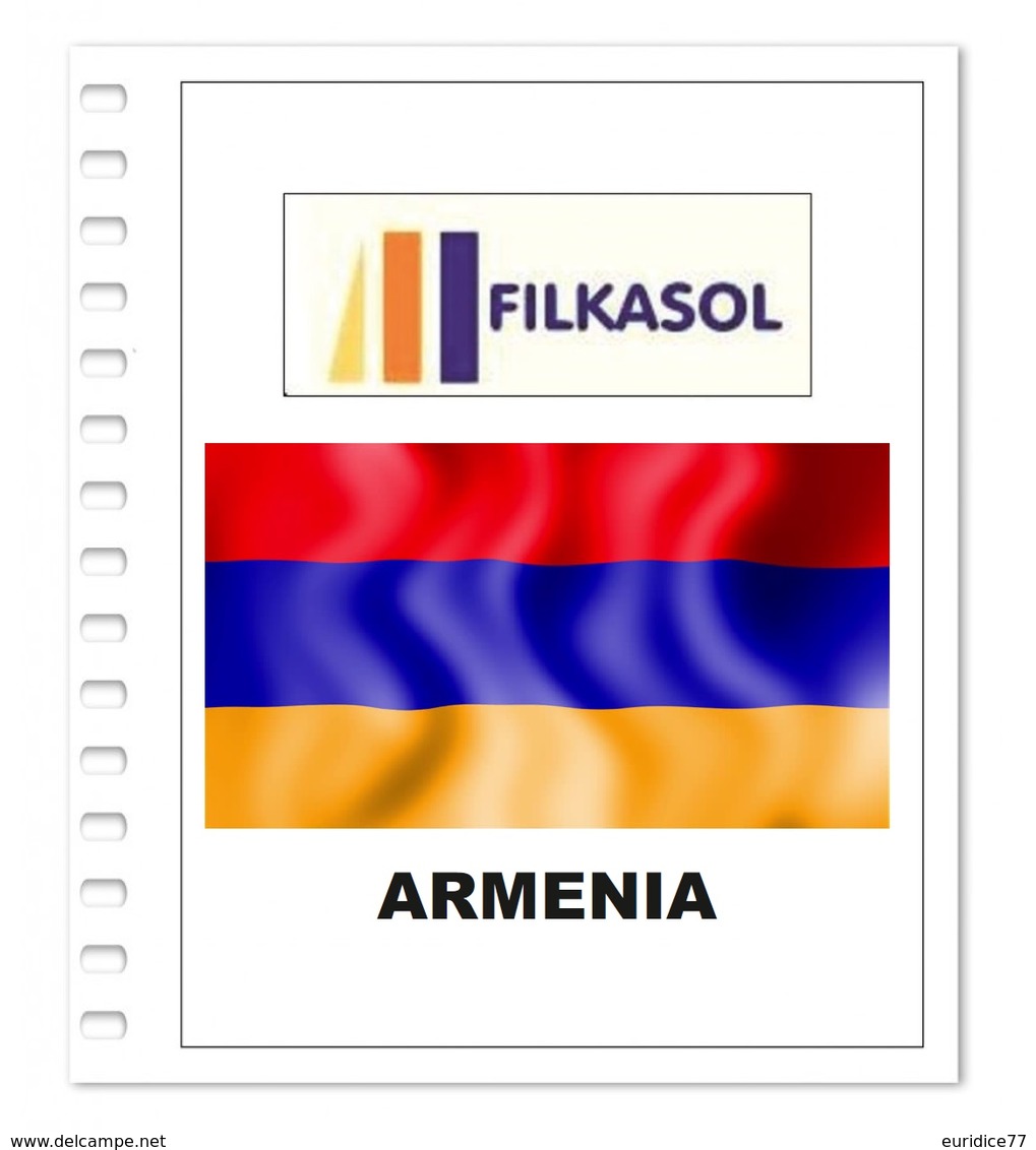 Suplemento Filkasol Armenia 2018 + Filoestuches HAWID Transparentes - Pre-Impresas