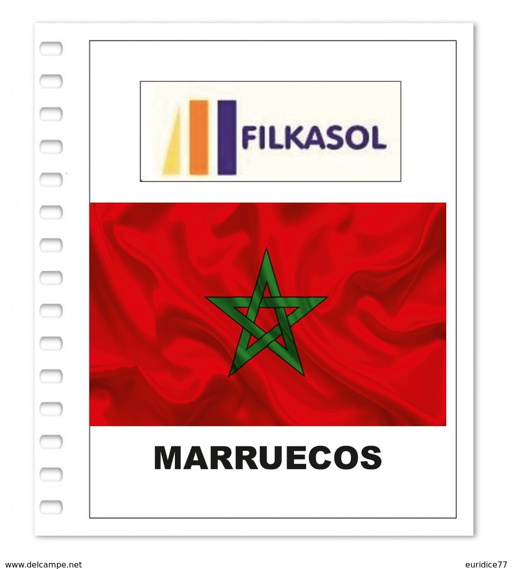 Suplemento Filkasol Marruecos 2018 - Ilustrado Para Album 15 Anillas - Pre-Impresas