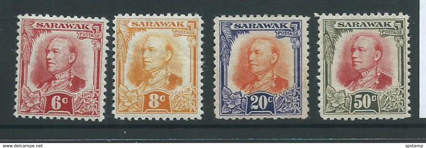 Sarawak 1932 Charles Vyner Brooke Bicolours 4 Values To 50c Fine Mint - Sarawak (...-1963)