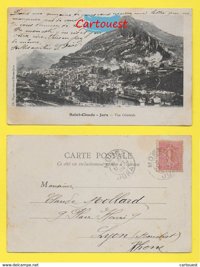 CPA 39 SAINT CLAUDE ֎ Vue Générale De La Ville En 1904 ֎ - Saint Claude