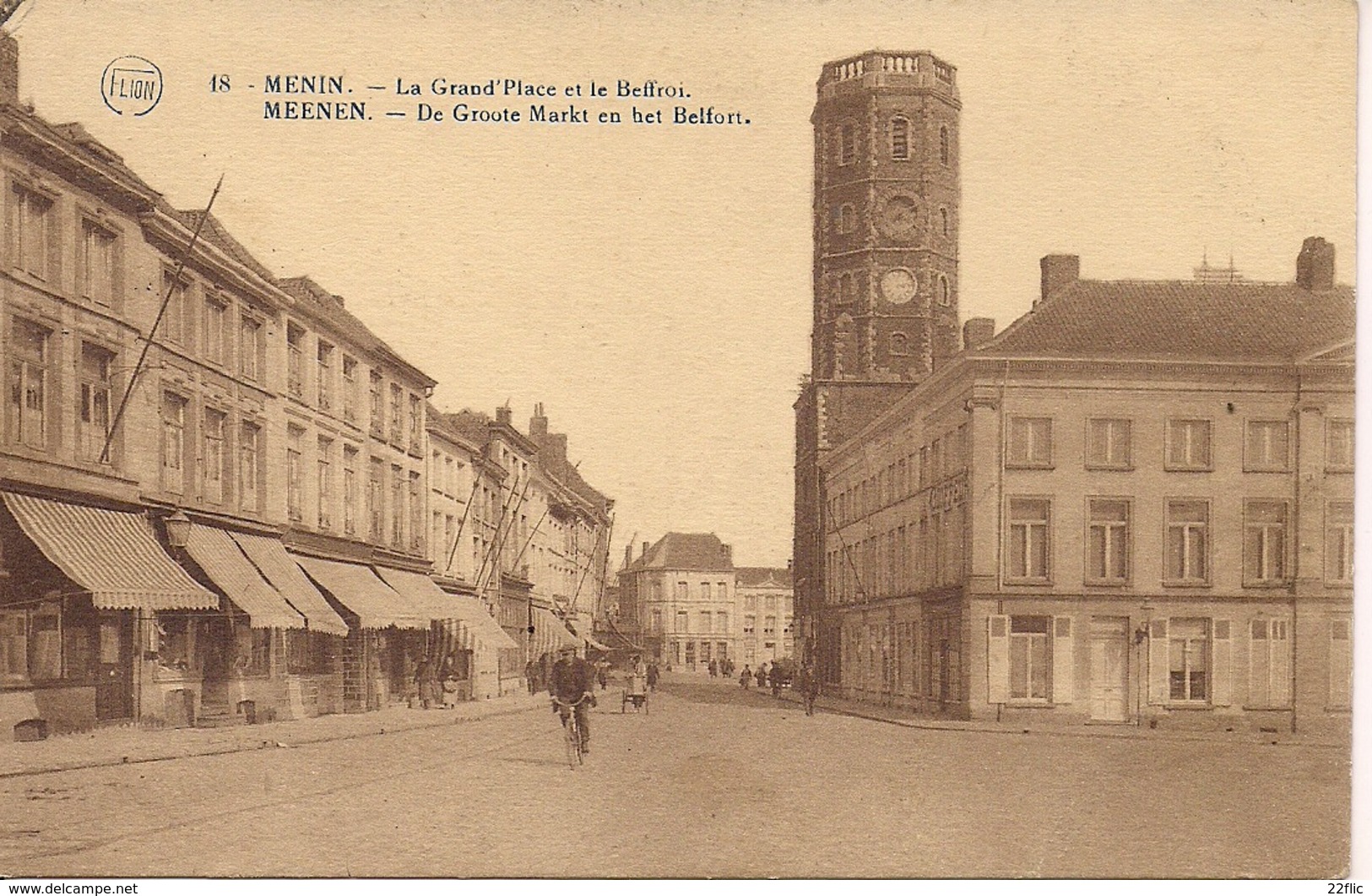 MENEN MENIN MEENEN  DE GROENTE MARKT EN HET BELFORT - Menen