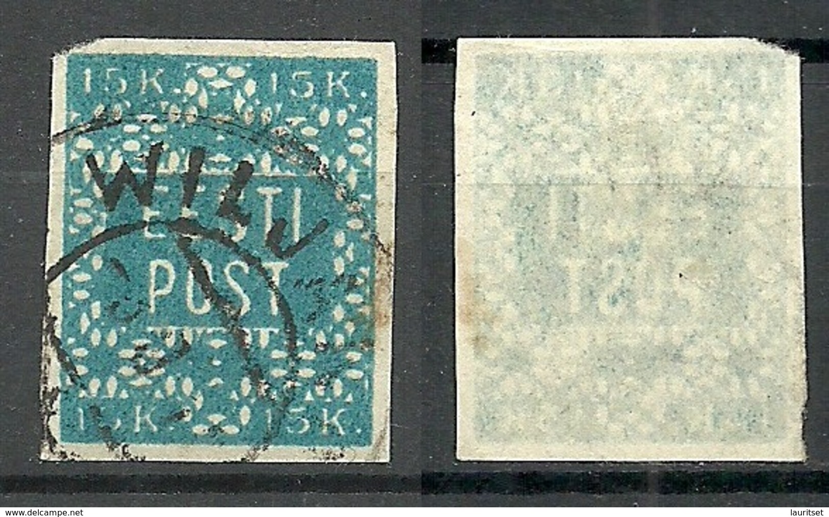 ESTLAND Estonia 1919 Michel 2 Rare Color Hurt & Ojaste B: 1 Schieferblau (slate Blue ) O - Estonie