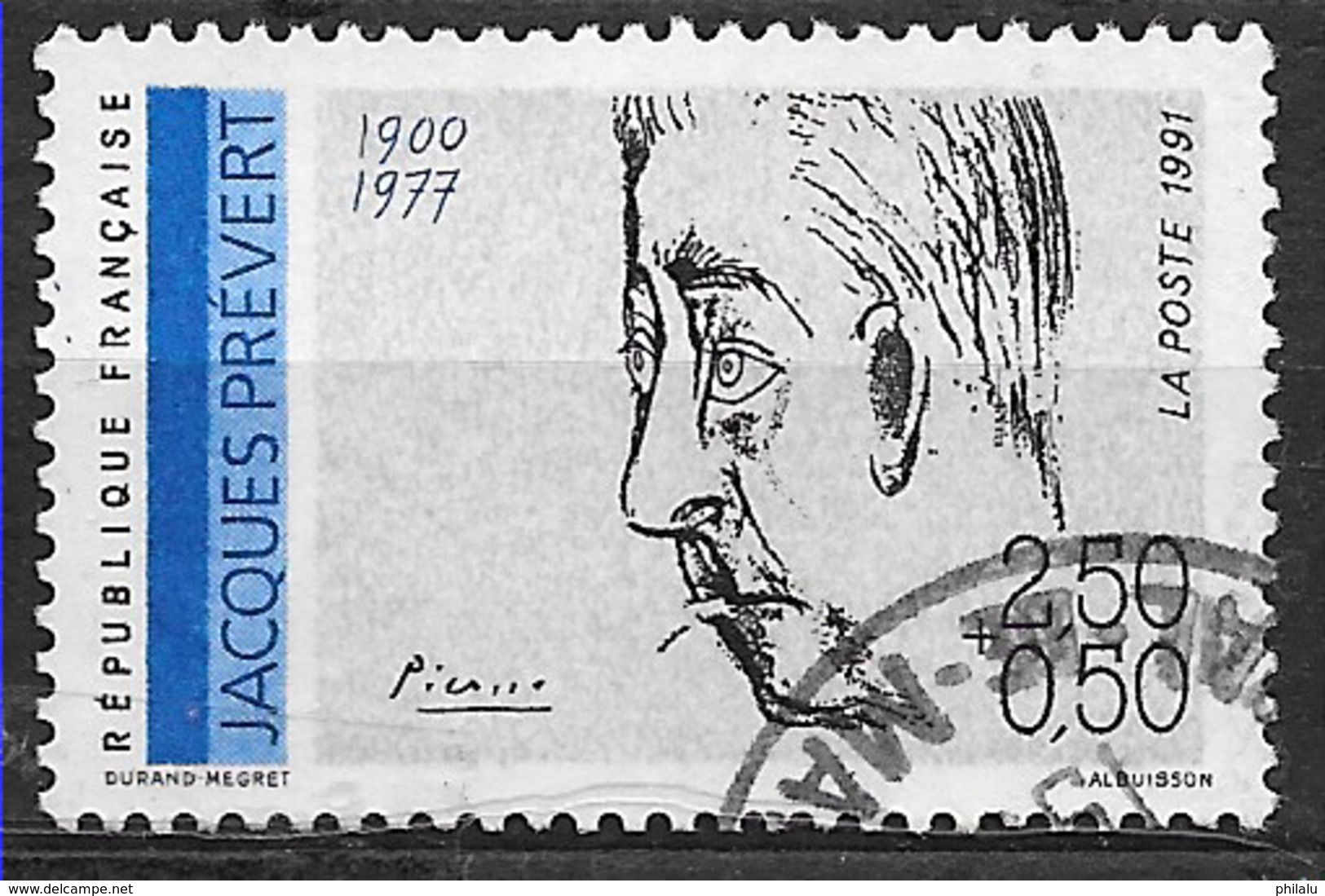 FRANCE 2685 Poètes Français Du 20éme Siècle, Jacques Prévert . - Used Stamps