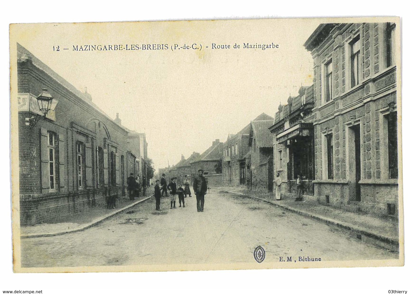 CPA 62 MAZINGARBE-LES-BREBIS ROUTE DE MAZINGARBE - Autres & Non Classés