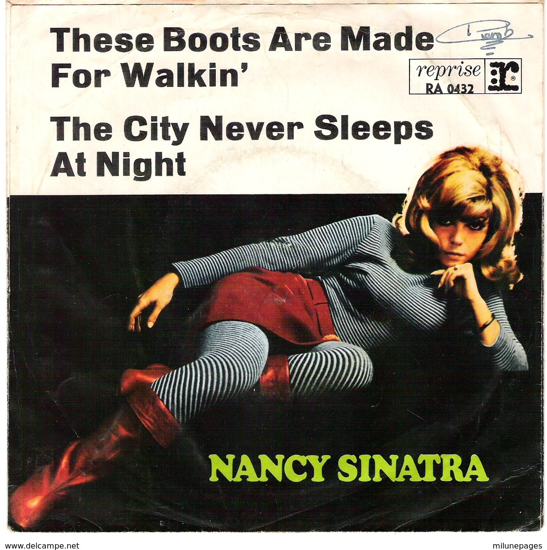 45T SP Nancy Sinatra Reprise RA 0432 These Boots Are Made For Walkin' Pression Allemagne - Rock