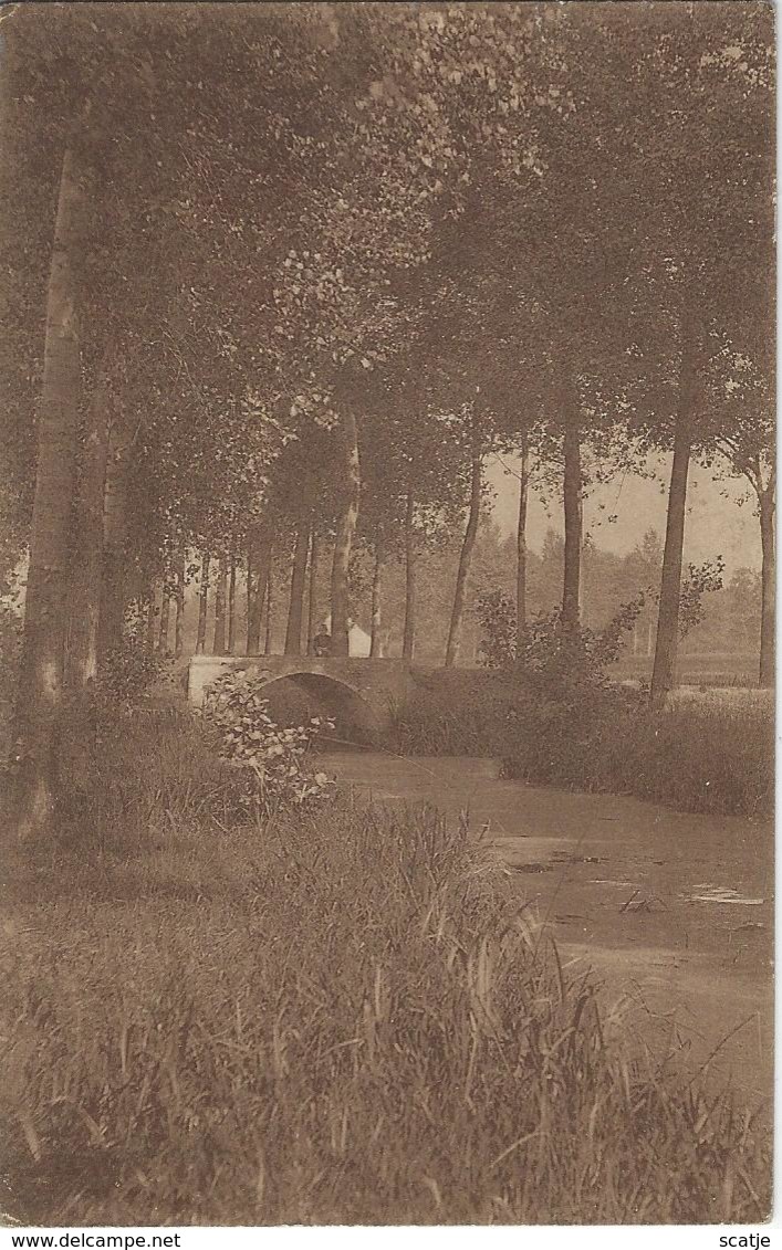 Overmeire.   -   Lac D'Overmeire.   -   De Sloot: Canal Faisant Communiquer Le Lac Avec L'Escaut.  - 1921  Naar  Enghien - Berlare