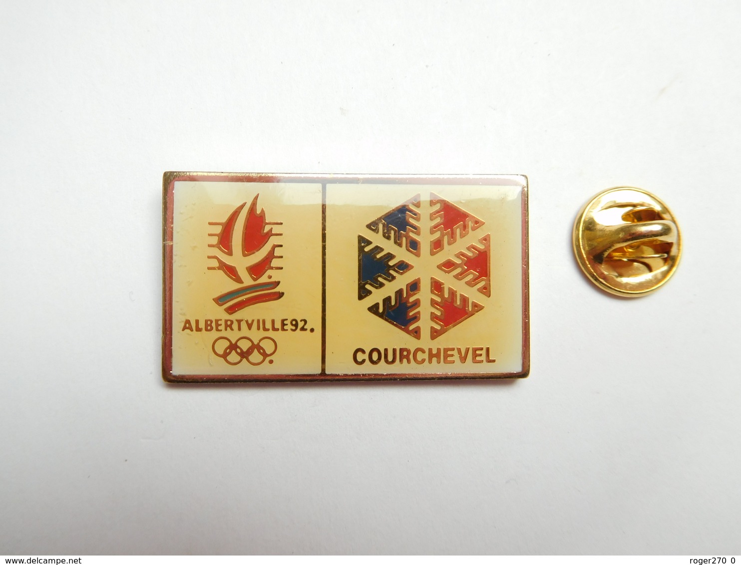 Beau Pin's , JO , Jeux Olympiques De Albertville 1992 , Courchevel , Signé COJO 1991 - Giochi Olimpici