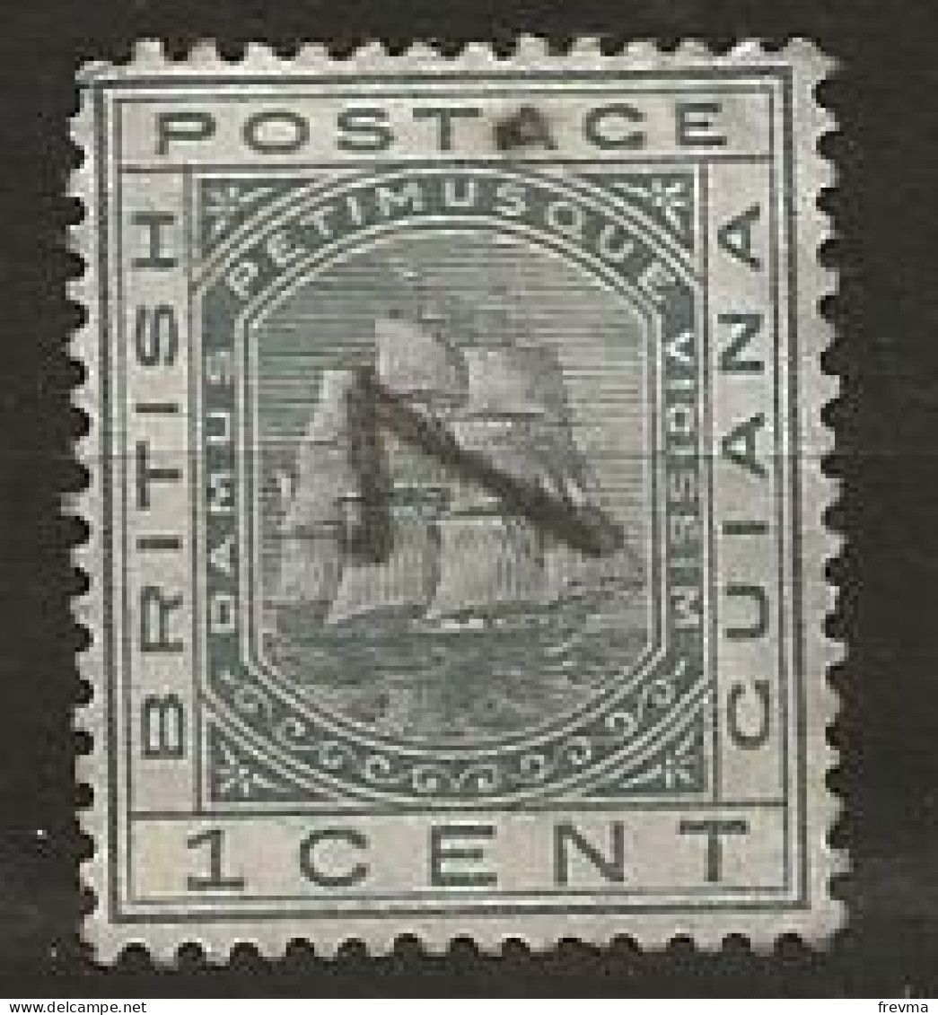 Timbre Guyane Anglaise Filigrane CA - British Guiana (...-1966)