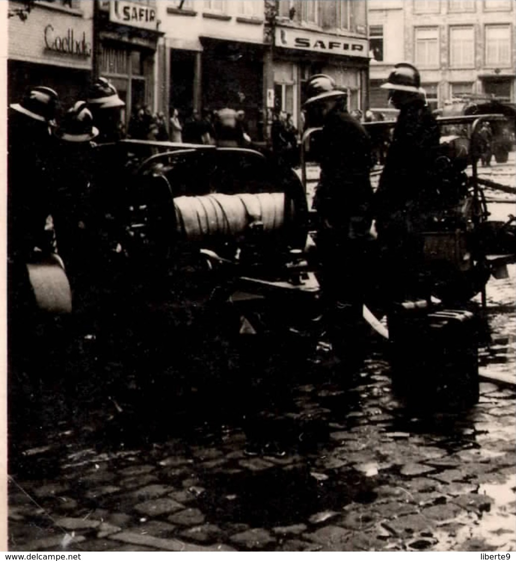 Maartenskerk Brandt 1947 Aalst Alost - Photo C.6cm X2 Incendie église St Martin Pompiers Belgique - Automobiles