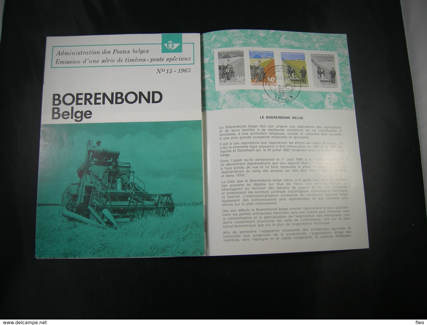 BELG.1965 1340-1341 FDC Folder Fr.  : " Boerenbond " - 1961-1970