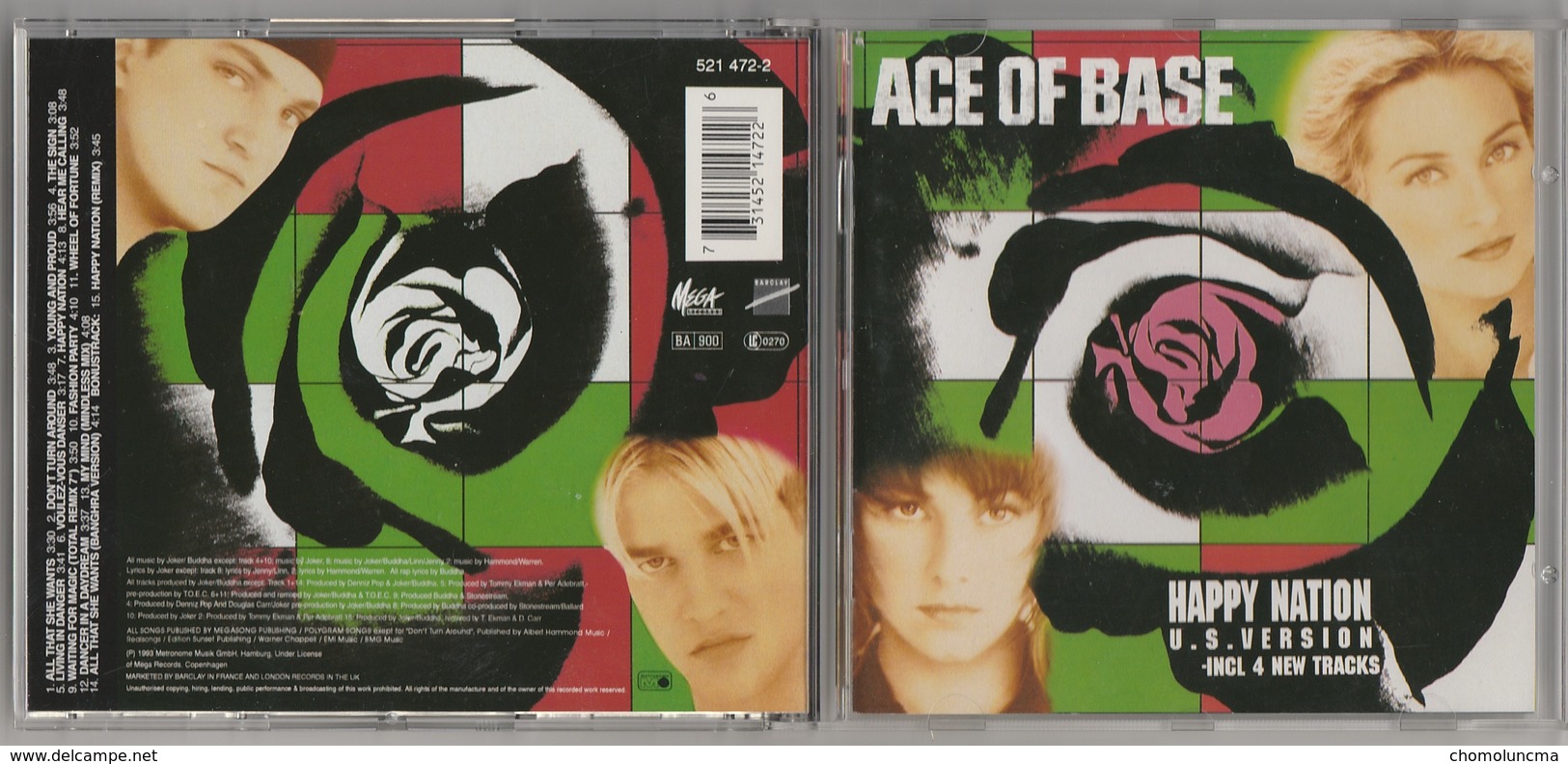 Musique Music POP Ace Of Base CD: Happy Nation US Version Incl 4 New Tracks Y Compris 4 Nouvelles Pistes TBE - Disco, Pop