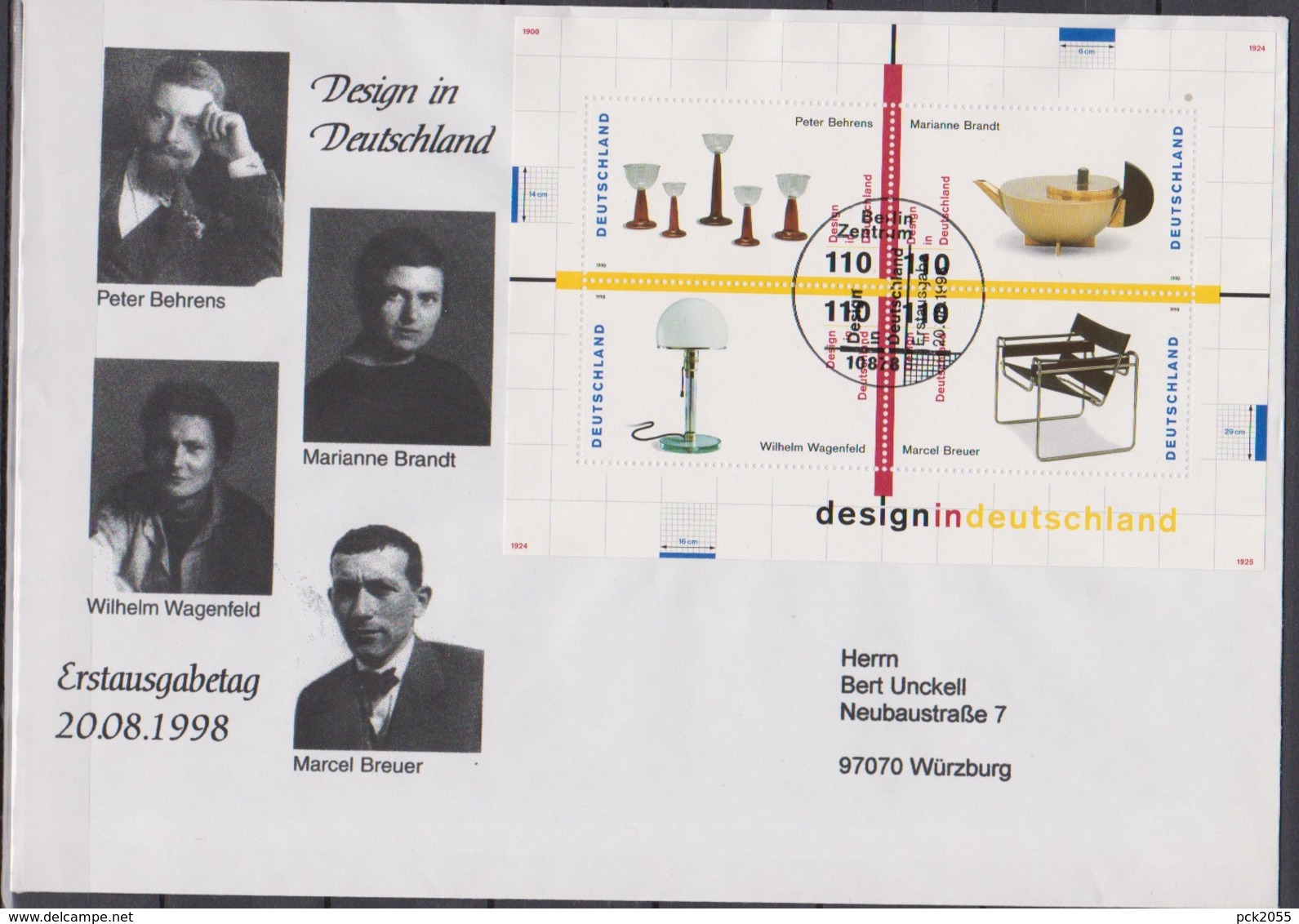 BRD FDC 1998 Nr.2001 - 2004 Block 45 Design In Deutschland ( Dg 255 ) Günstige Versandkosten - 1991-2000