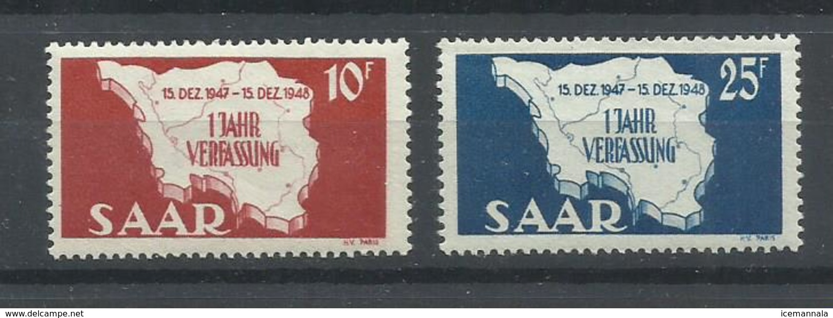 SARRE YVERT   248/49   MNH  ** - Nuevos