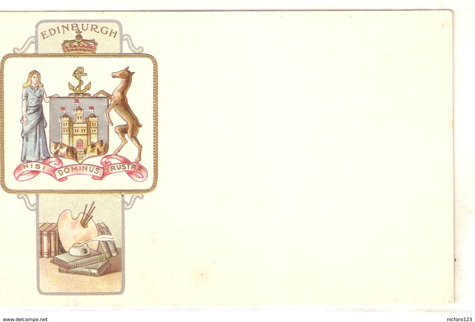 "Edinburgh" Early Tuck Heraldic Series PC # 1862 - Quinton, AR