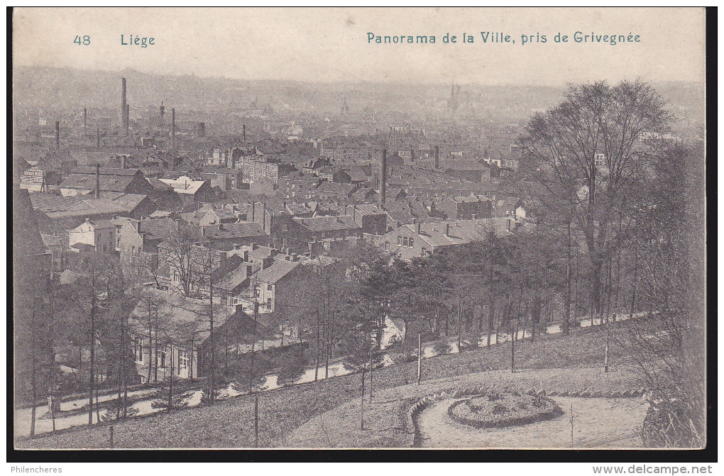 CPA - (Belgique) Liège - Panorama De La Ville, Pris De Grivegnée (carte Recollée) - Autres & Non Classés