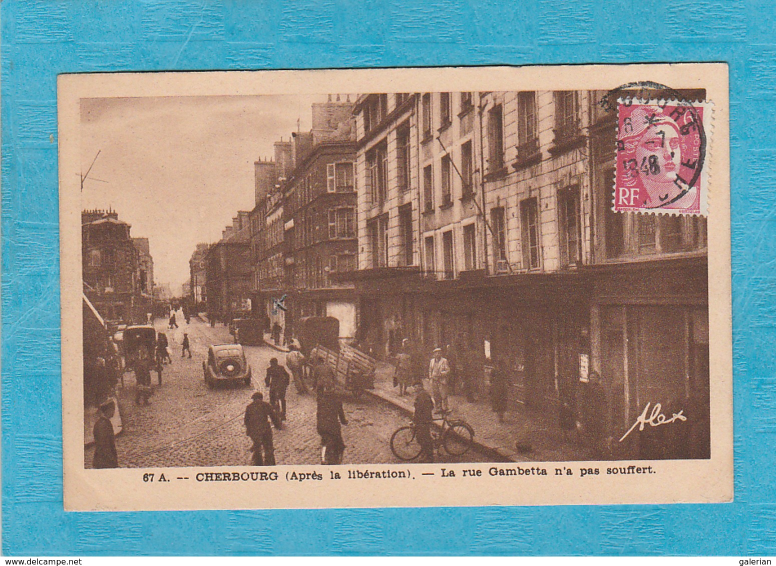 Cherbourg. - ( Après La Libération ). - La Rue Gambetta N'a Pas Souffert. - Cherbourg