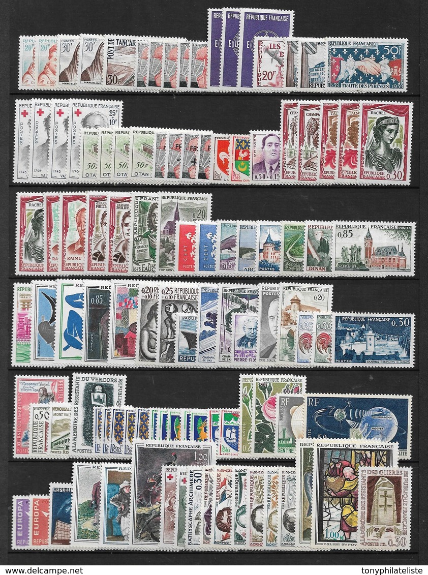 Petit Vrac De Timbres Francais Tous Neufs** Gomme Parfaite Cote 292€   2 Scans - Unused Stamps