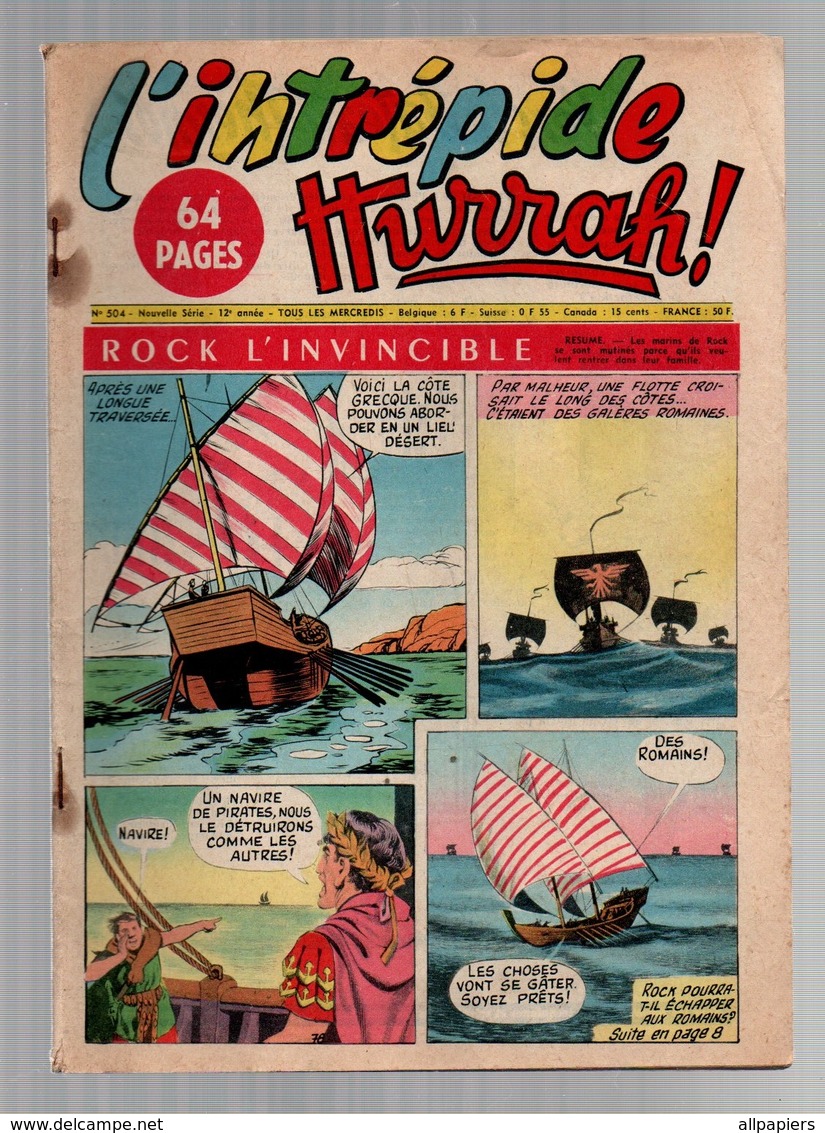 L'intrépide N°504 Duck Hurricane - Roger Caignard - Comment ça Marche L'appontage - David Crockett De 1959 - L'Intrépide