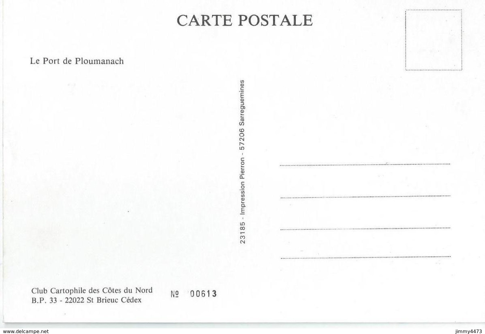 CPM - PERROS GUIREC 22 Côtes Du Nord - 3è SALON CARTOPHILE Août 1985 - Carte Numérotée 0613 - Imp. Pierron - Sammlerbörsen & Sammlerausstellungen