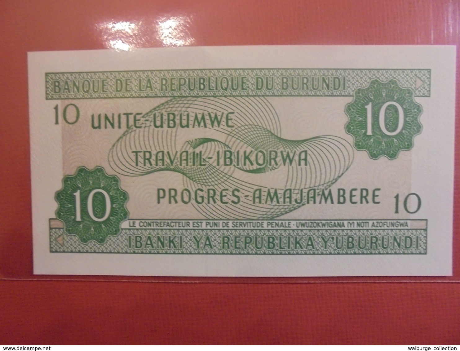 BURUNDI 10 FRANCS 2007 PEU CIRCULER/NEUF - Burundi