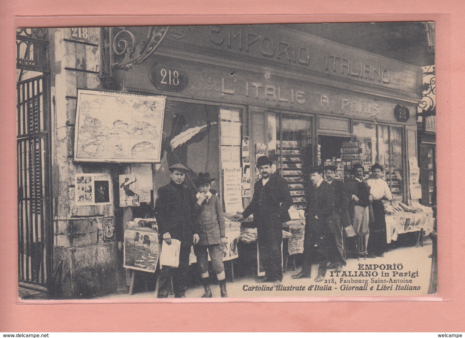 RARE OLD  POSTCARD -    DELTIOLOGY - POSTCARD SHOP - EMPORIO ITALIANO - CARTOLINE ILLUSTRATE D'ITALIA - Autres & Non Classés