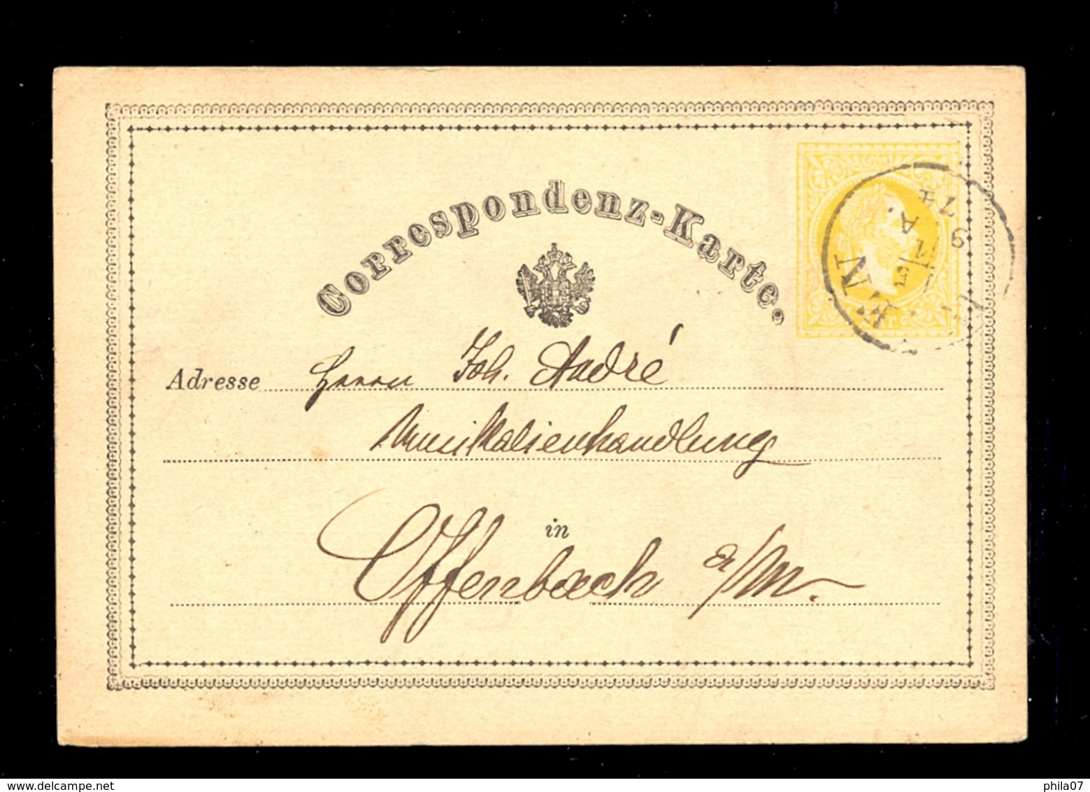 Austria - Stationery Sent 15.01. 1874 / 2 Scans - Autres & Non Classés