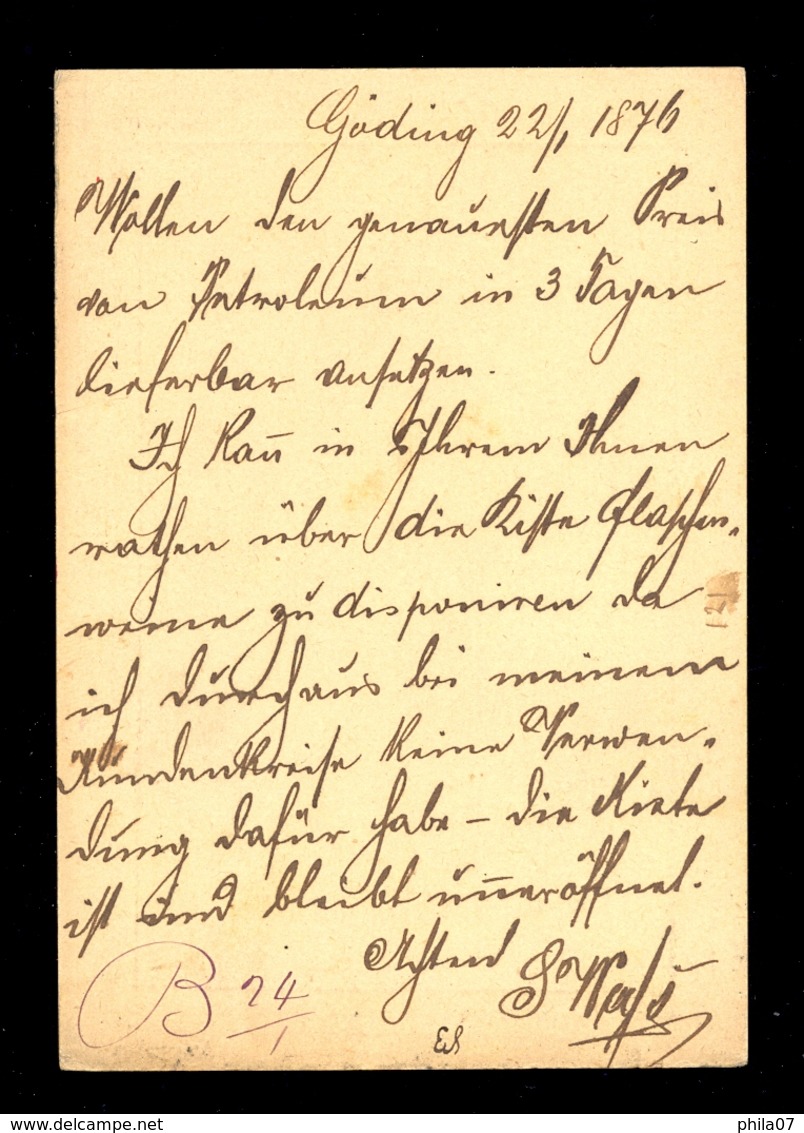 Austria, Edition For Bohem (Czech Republic) Sent To Omitz 23.01. 1876 / 2 Scans - Other & Unclassified