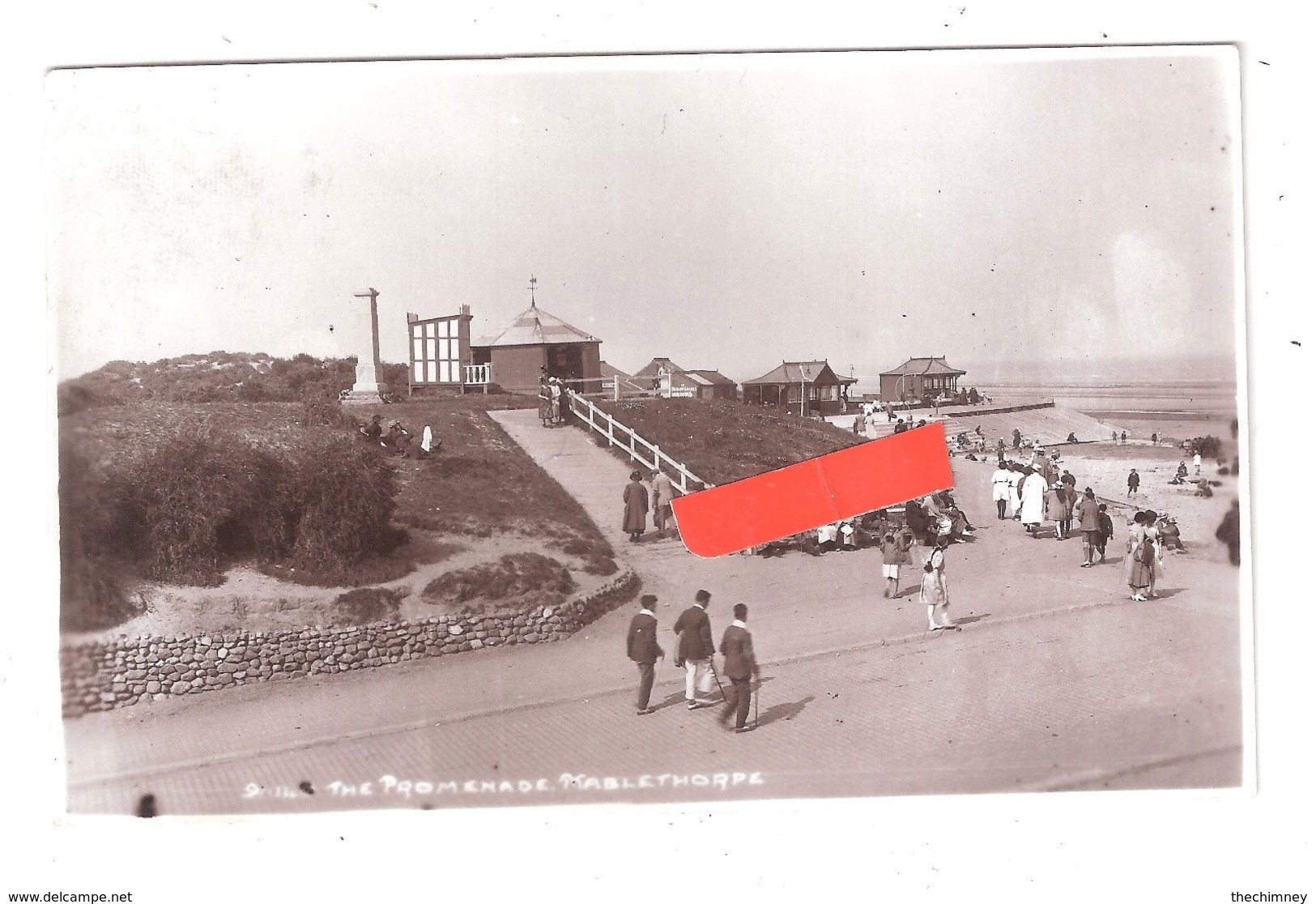 RP THE PROMENADE MABLETHORPE DONCASTER ROTOPHOTO CO DANIA GLOSSY USED WITH STAMP 1929 - Andere & Zonder Classificatie