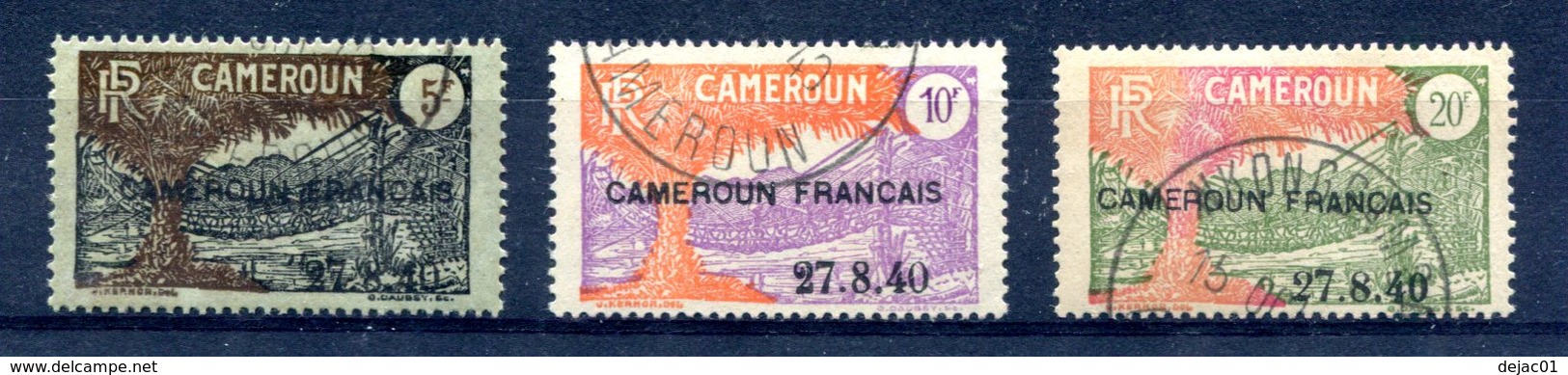 Cameroun - Yvert 203 à 204 - Oblitérés - Surcharge 27-8-40 - T 857 - Used Stamps