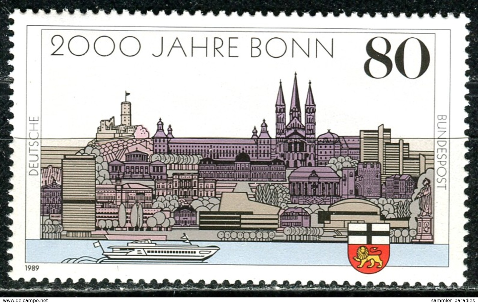 BRD - Mi 1402 - ** Postfrisch (D) - 80Pf    2000 Jahre Bonn - Nuovi