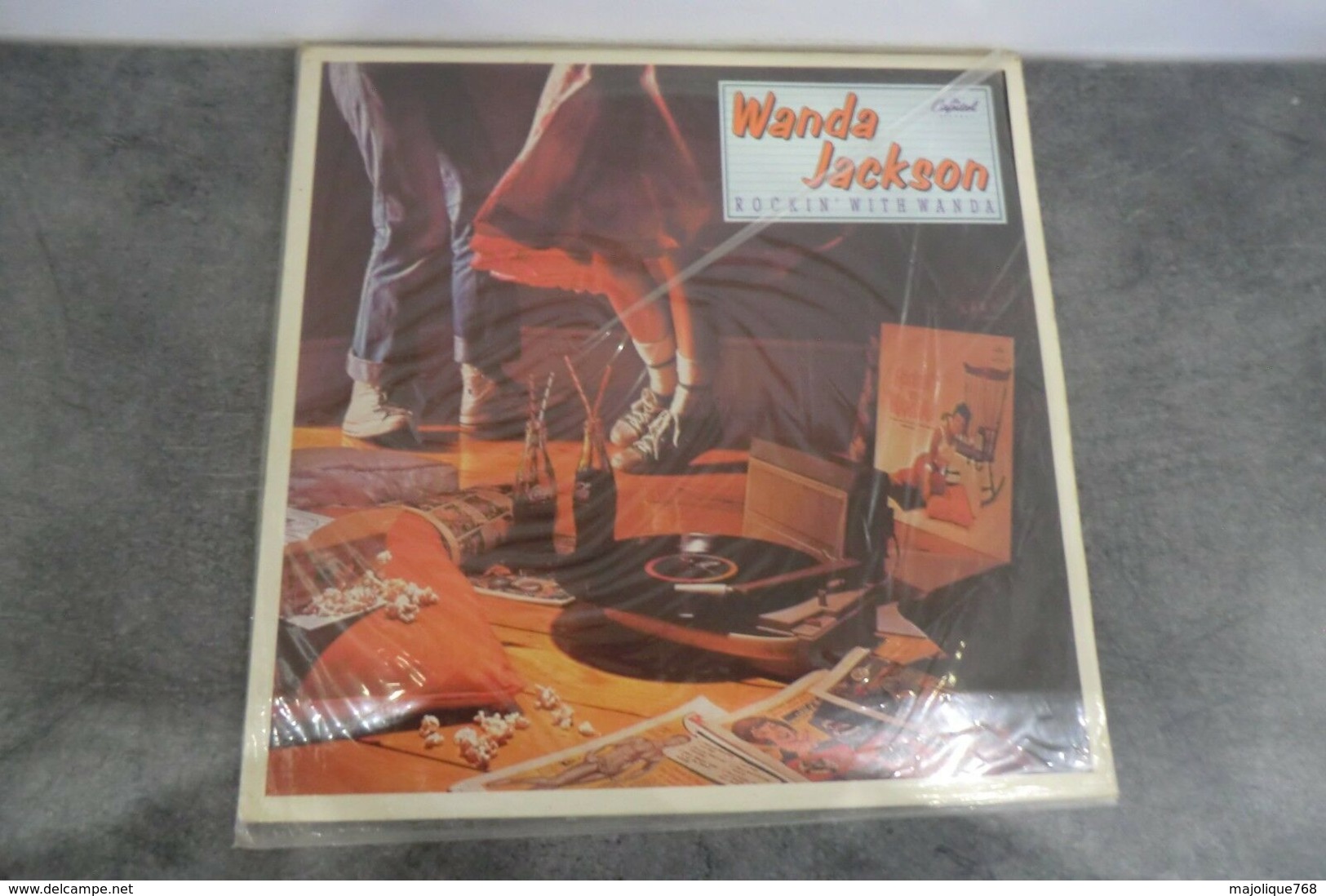 Disque Wanda Jackson - Rockin' With Wanda - Capitol CAPS 1007 - 1977 - Sous Plastique - - Rock