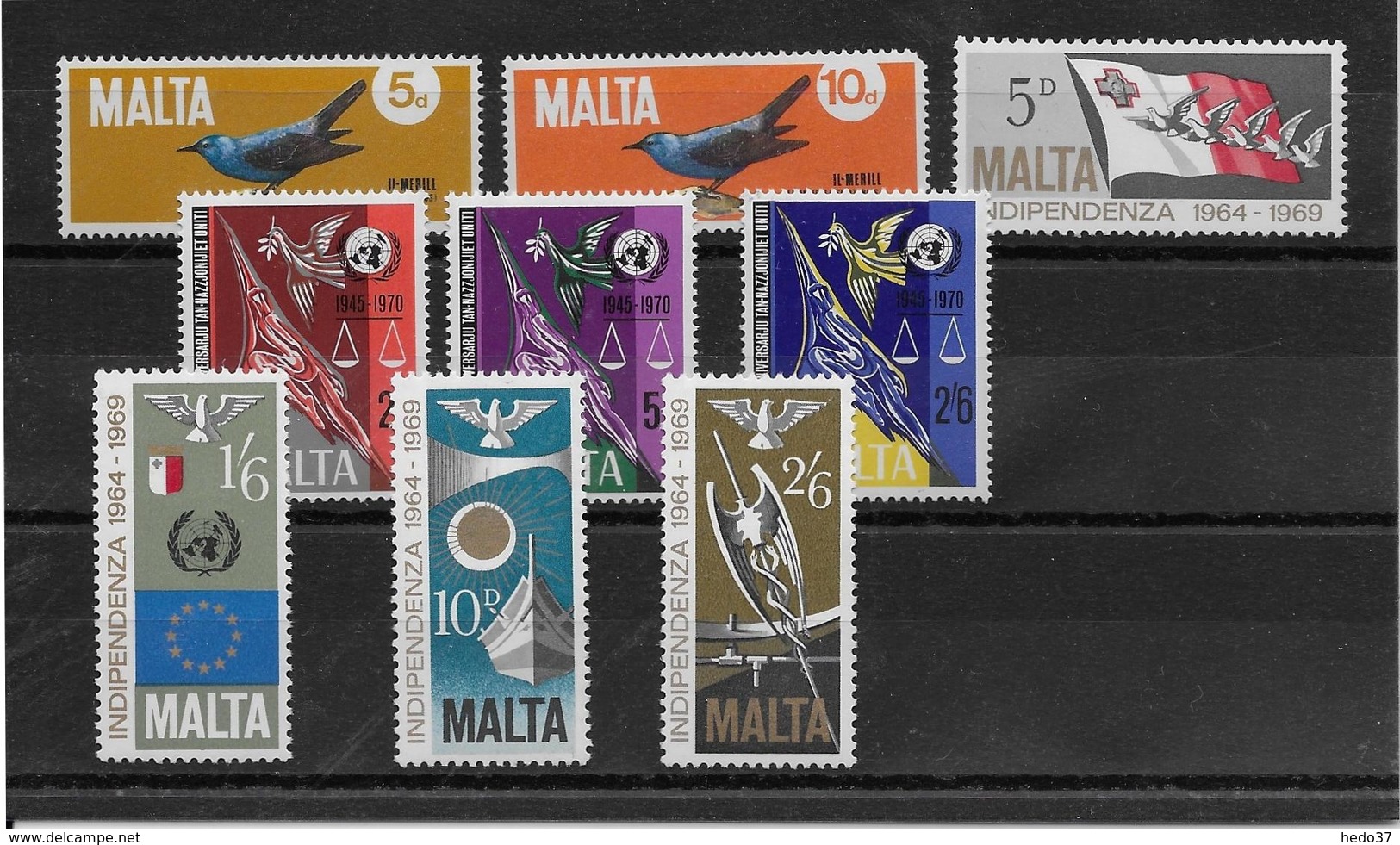 Thème Oiseaux - Malte -  Timbres Neufs ** - TB - Colecciones & Series