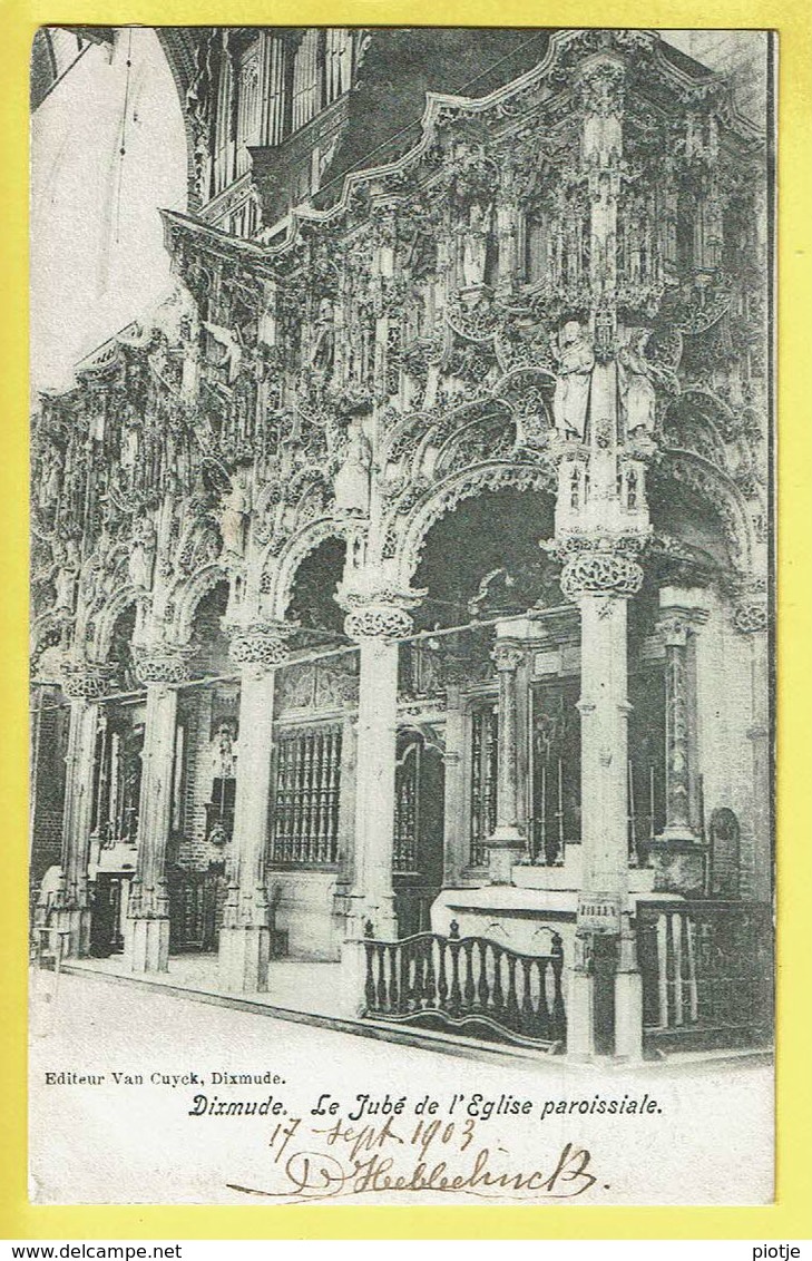 * Diksmuide - Dixmude * (Editeur Van Cuyck) Le Jubé De L'église Paroissiale, Intérieur, Orgel, Kerk, Church, Rare, Old - Diksmuide