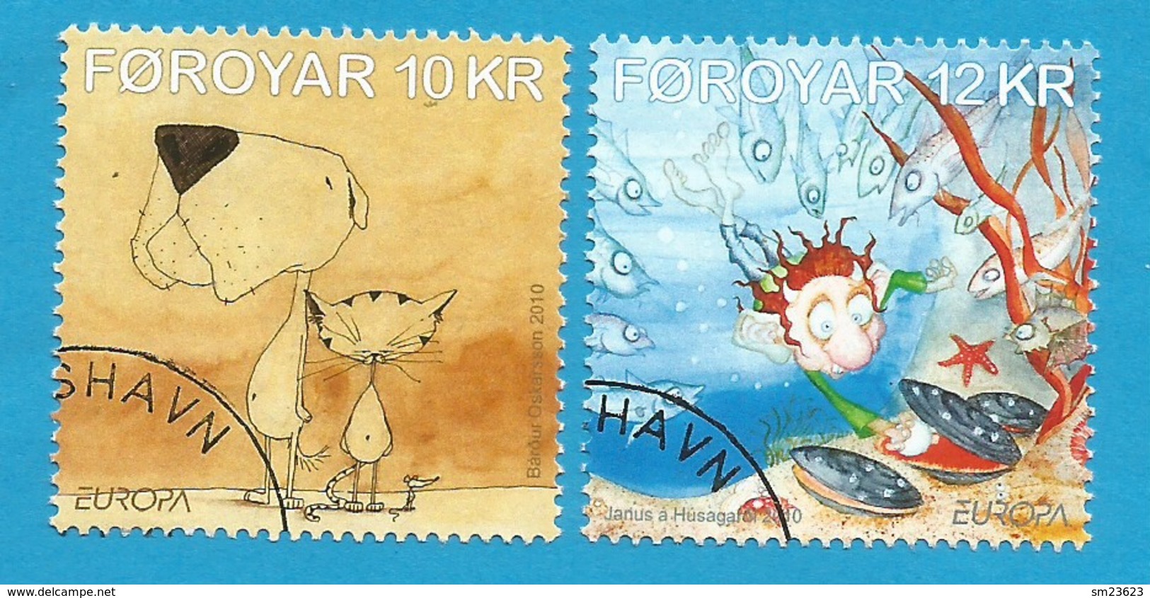 Dänemark-Färöer  2010  Mi.Nr. 698 / 699 , EUROPA CEPT - Kinderbücher - Gestempelt / Used / (o) - 2010