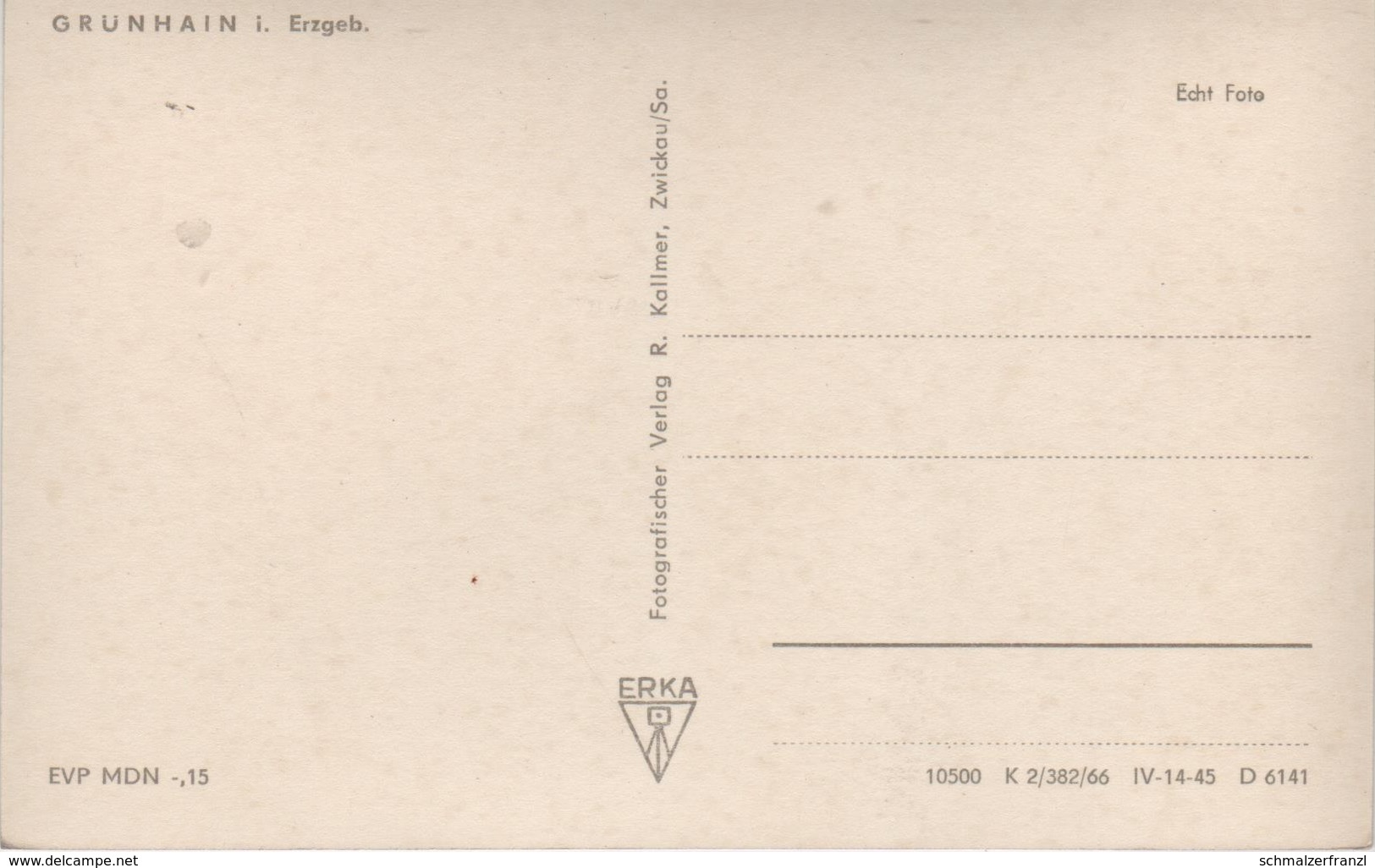 AK Grünhain Gasthof ? A Beierfeld Aue Schwarzenberg Lauter Bernsbach Elterlein Waschleithe Schwarzbach Erzgebirge DDR - Gruenhain