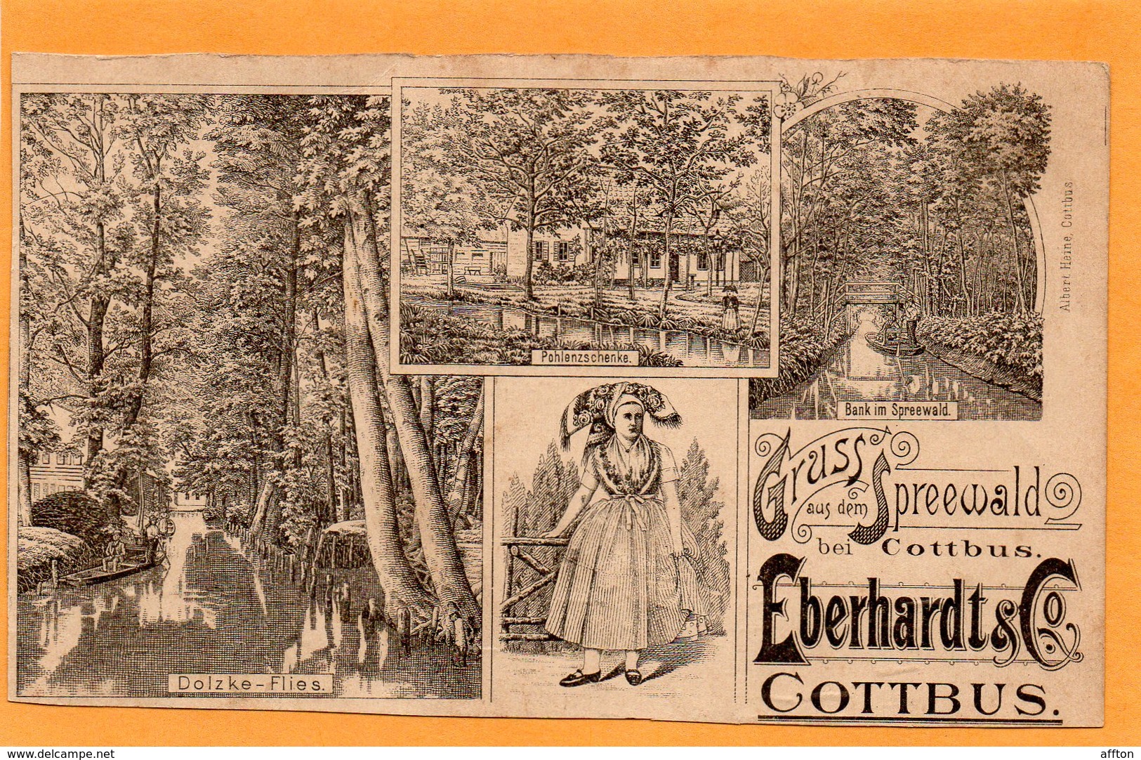 Cottbus Berlin Germany 1898 Advertising Card - Cottbus