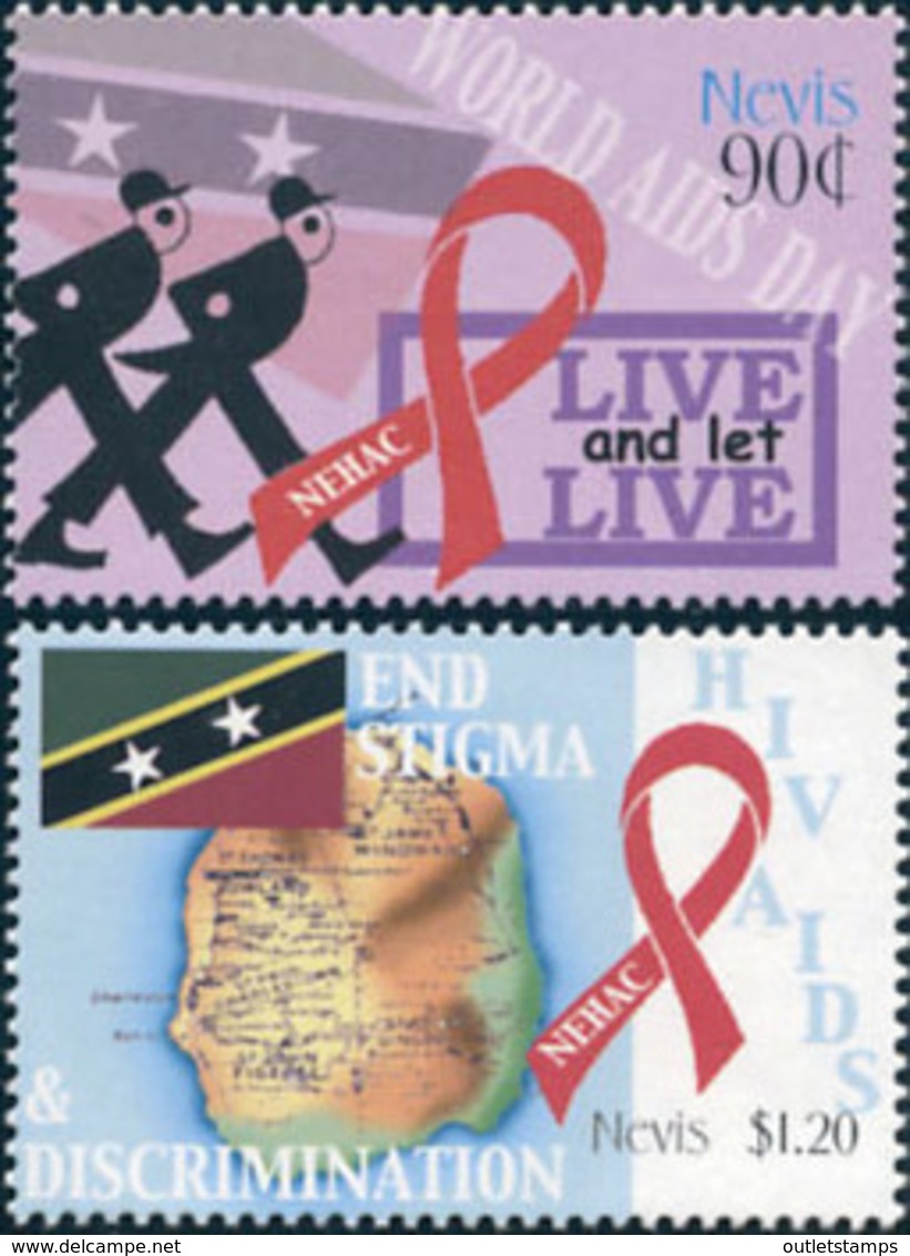 Ref. 143019 * NEW *  - NEVIS . 2003. WORLD AIDS DAY. DIA MUNDIAL CONTRA EL SIDA - St.Kitts Y Nevis ( 1983-...)