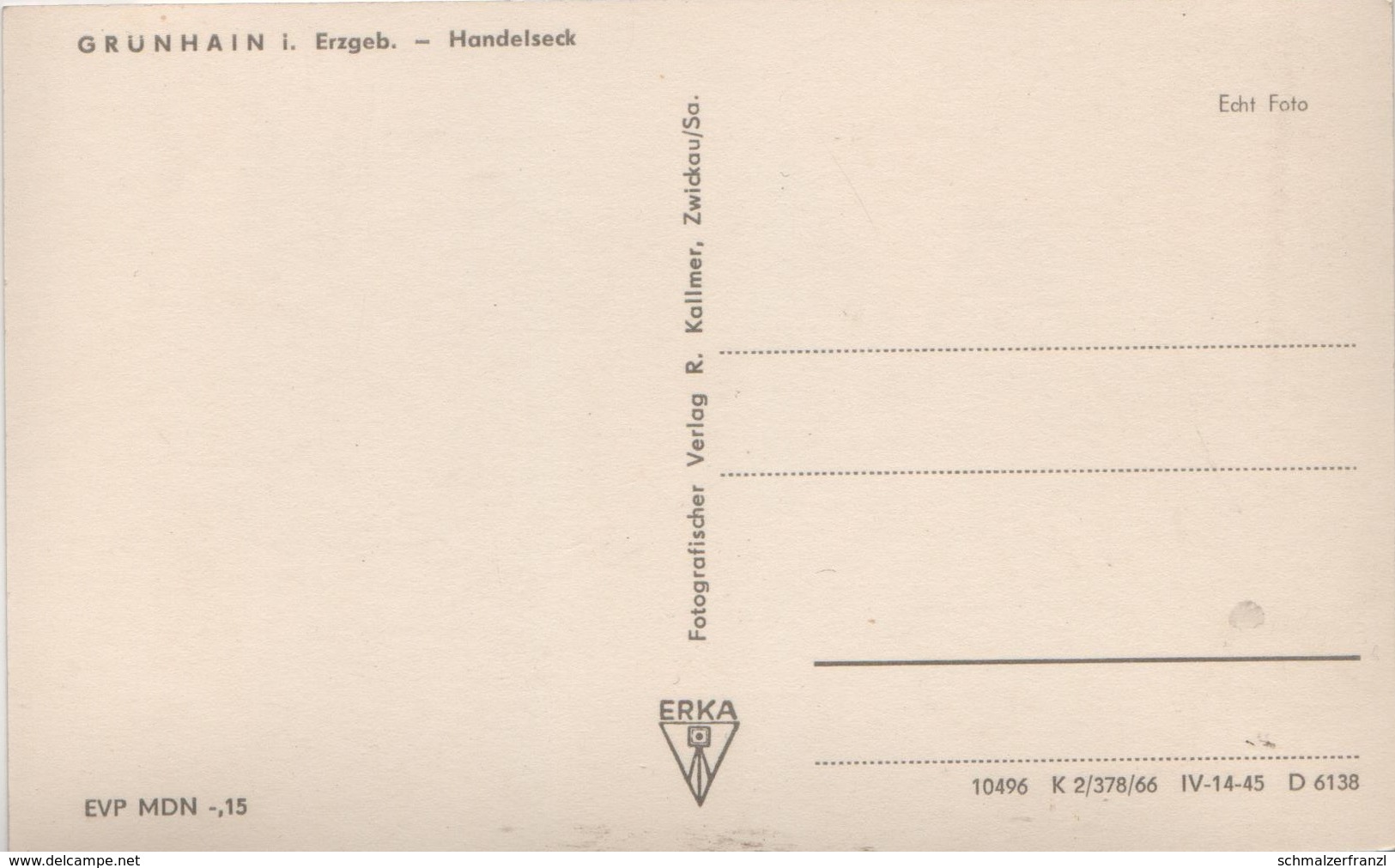 AK Grünhain Handelseck A Beierfeld Aue Schwarzenberg Lauter Bernsbach Elterlein Waschleithe Schwarzbach Erzgebirge DDR - Gruenhain