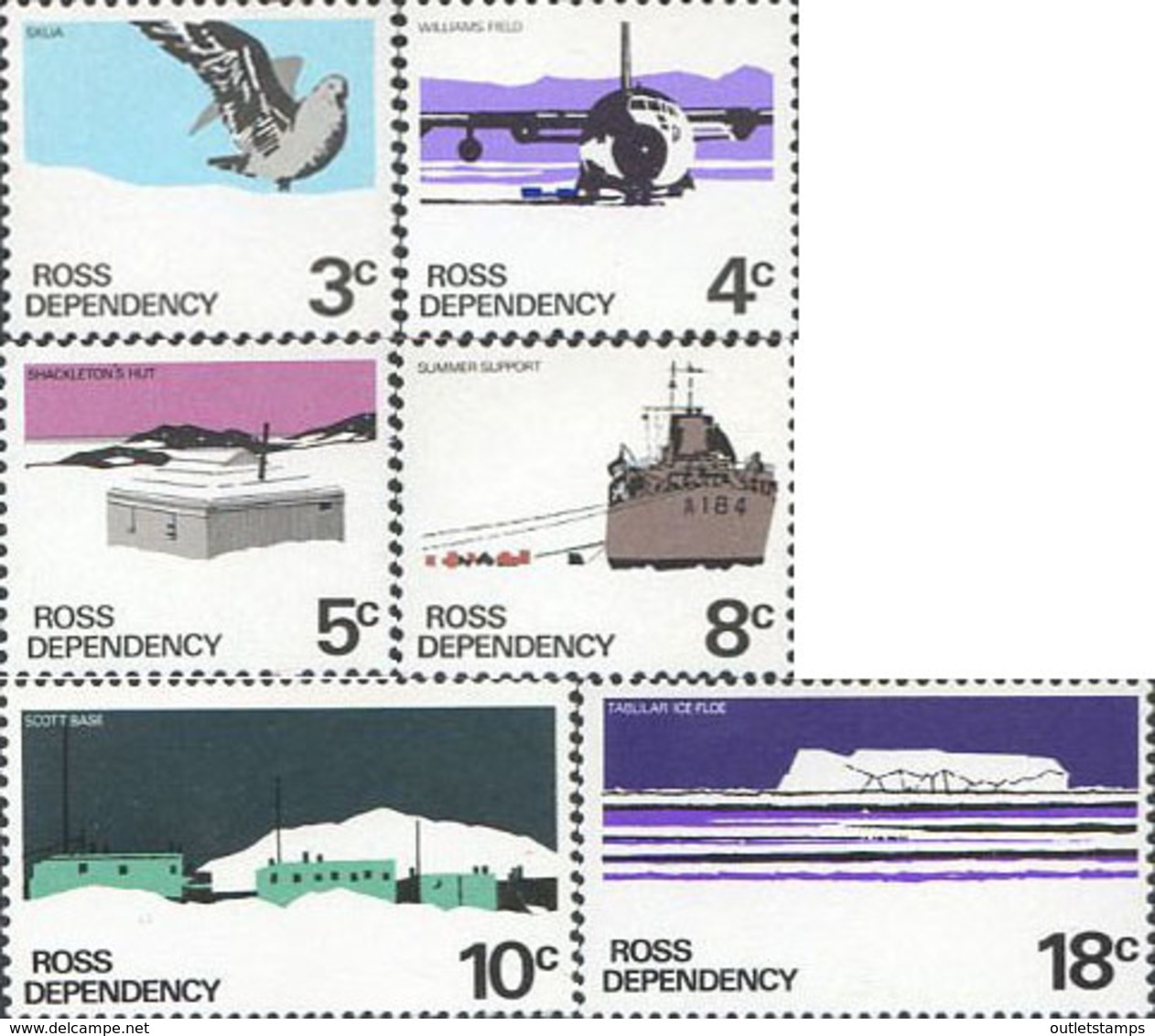 Ref. 45287 * NEW *  - NEW ZEALAND. Ross Dependency . 1972. DIFFERENT CONTENTS. MOTIVOS VARIOS - Nuevos