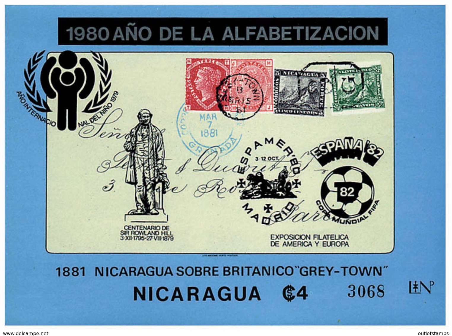 Ref. 69836 * NEW *  - NICARAGUA . 1980. FOOTBALL WORLD CUP. SPAIN-82. COPA DEL MUNDO DE FUTBOL. ESPA�A-82 - Nicaragua