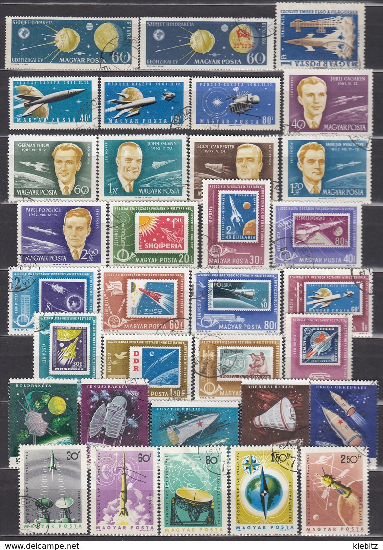 UNGARN 1958-1965 - Partie Raumfahrt Mit 33 Verschiedenen  Used - Europa