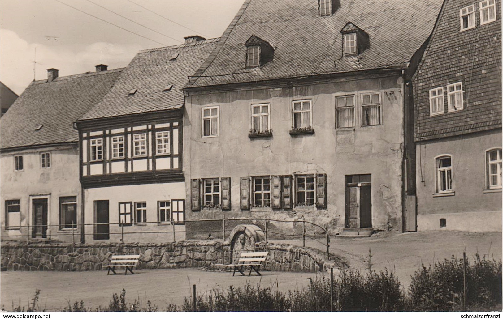 AK Grünhain Am Mönchsbrunnen A Beierfeld Aue Schwarzenberg Lauter Bernsbach Elterlein Raschau Schwarzbach Erzgebirge DDR - Gruenhain