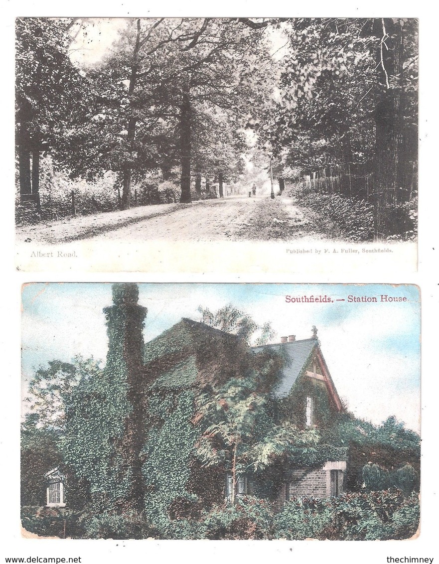 TWO OLD SOUTHFIELDS LONDON POSTCARDS - London Suburbs