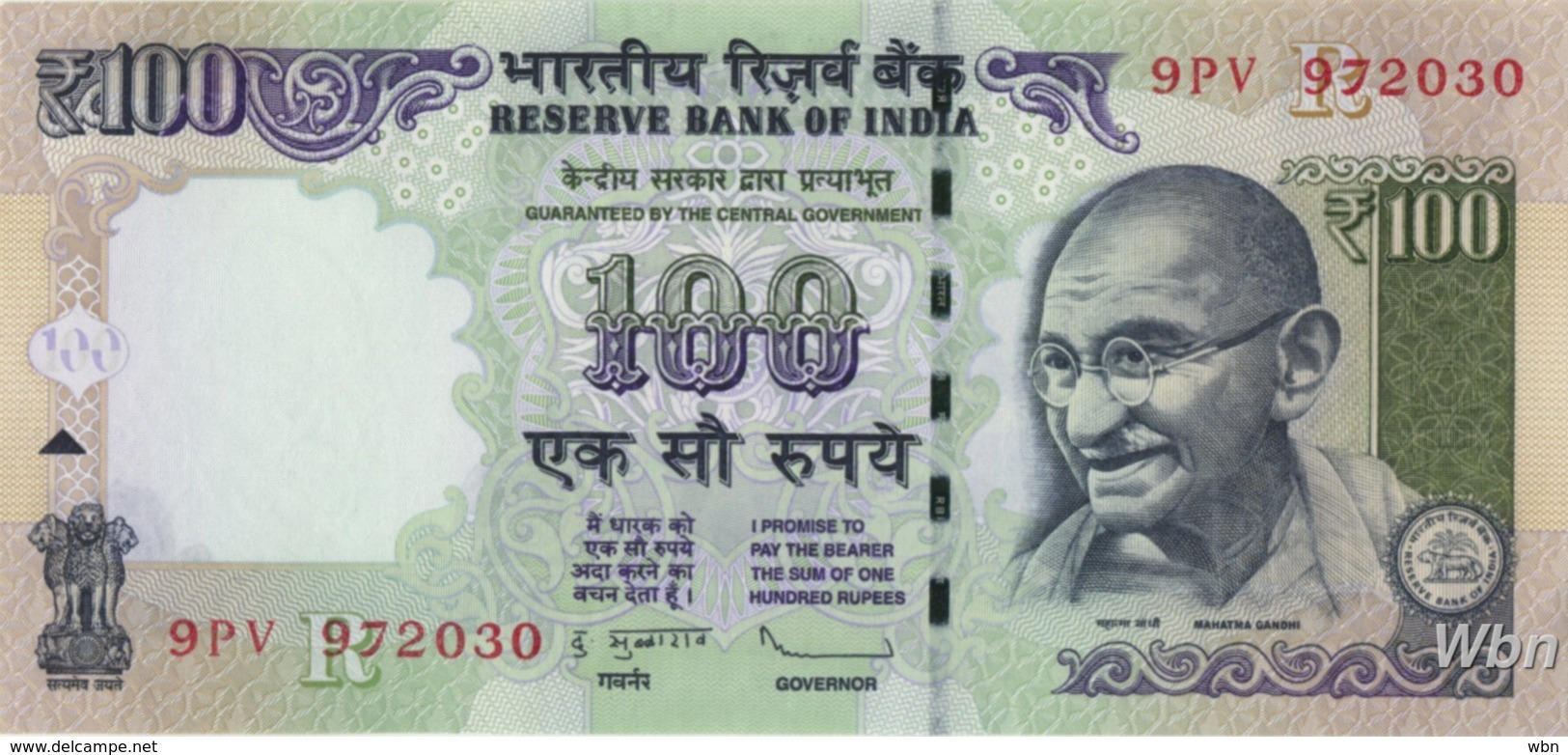 India 100 Rupees (P105)  Letter R 2012 -UNC- - Inde