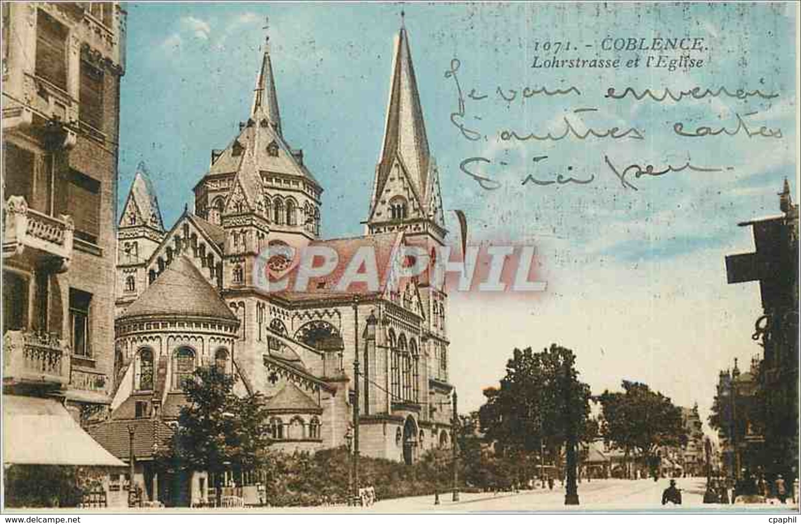 CPA Coblence Lohrstrasse Et L Eglise - Koblenz